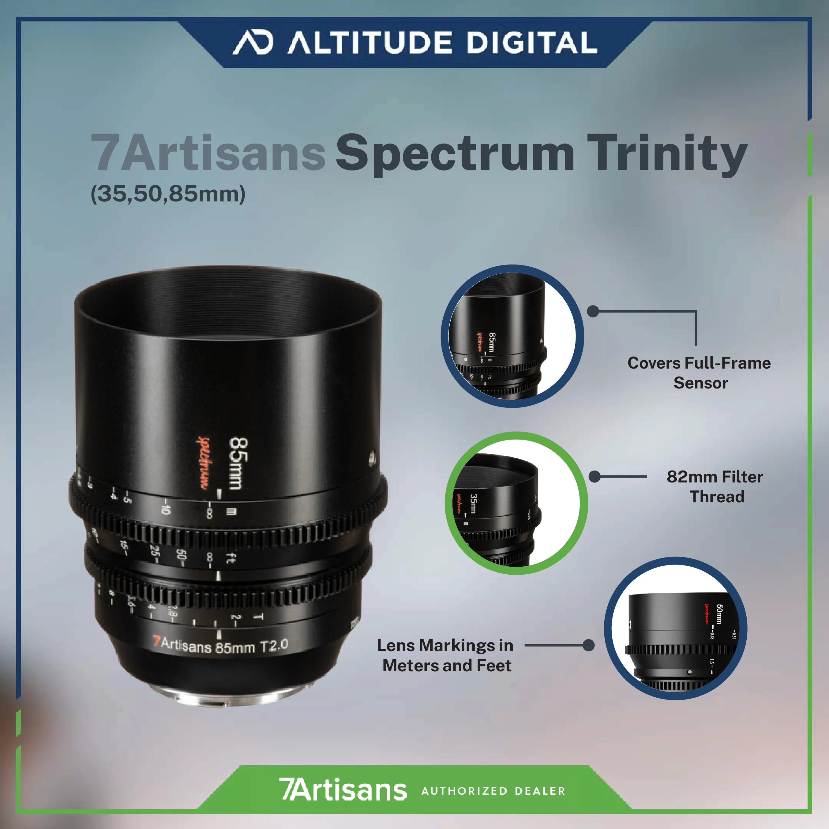 7Artisans Spectrum Trinity (35,50,85mm) - Image 2