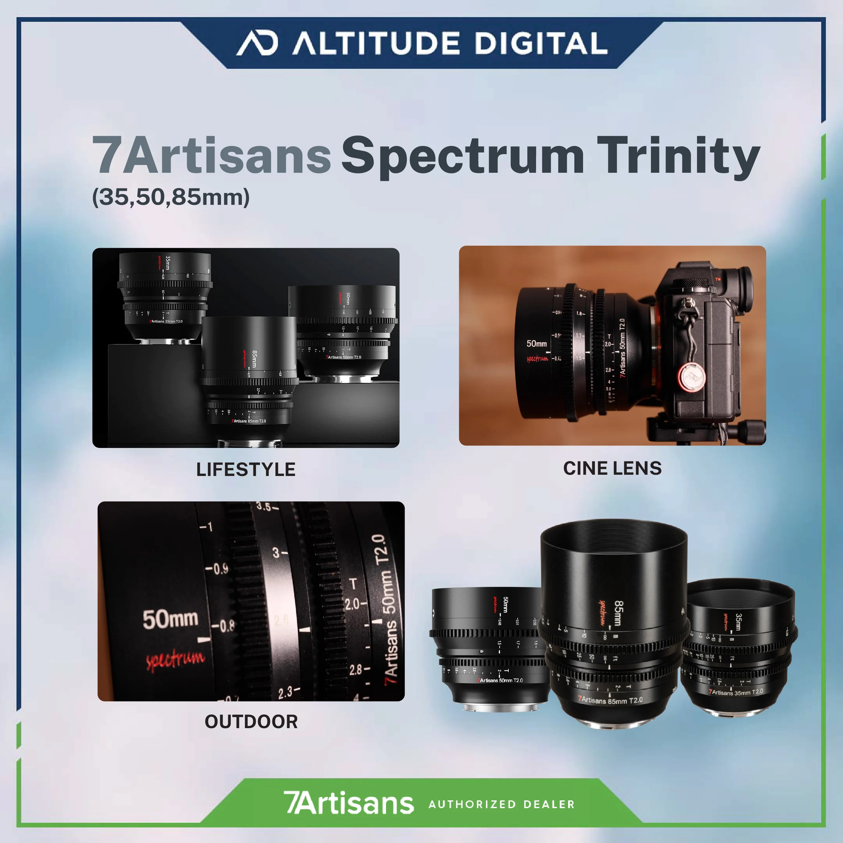 7Artisans Spectrum Trinity (35,50,85mm) - Image 3