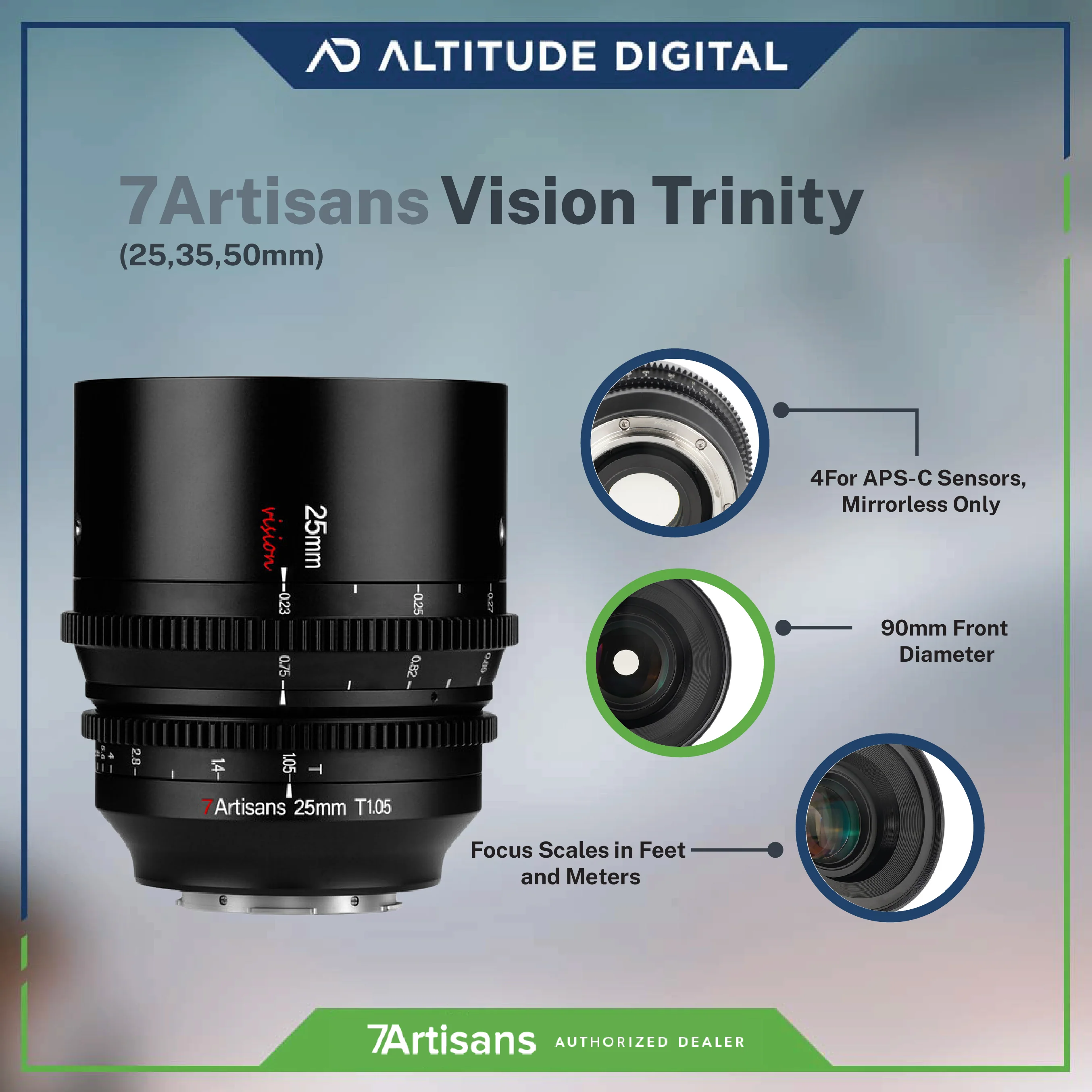 7Artisans Vision Trinity (25,35,50mm) - Image 2