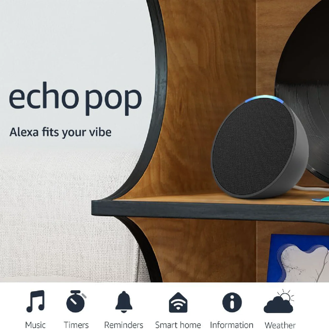 Amazon Echo Pop Smart Speaker - Image 3