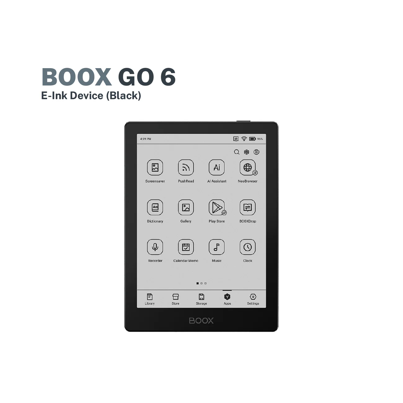 BOOX Go 6 E-ink Device Tablet Black