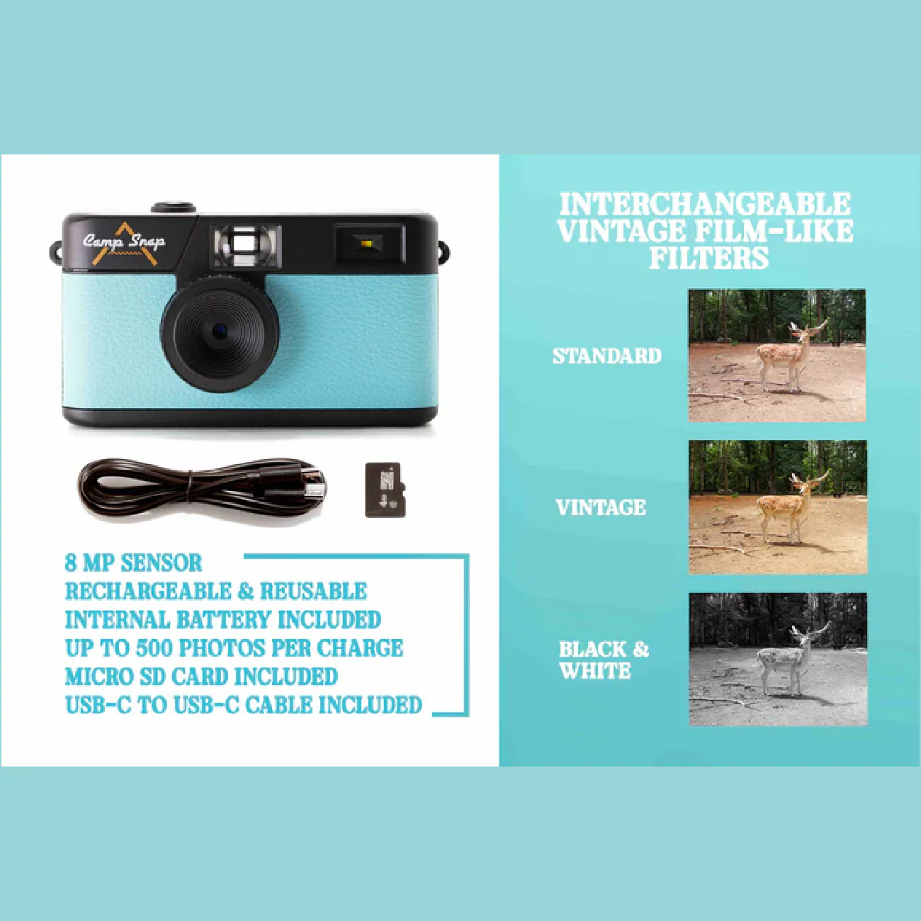 Camp Snap 103B Reusable Screen-Free Digital Camera - Image 4