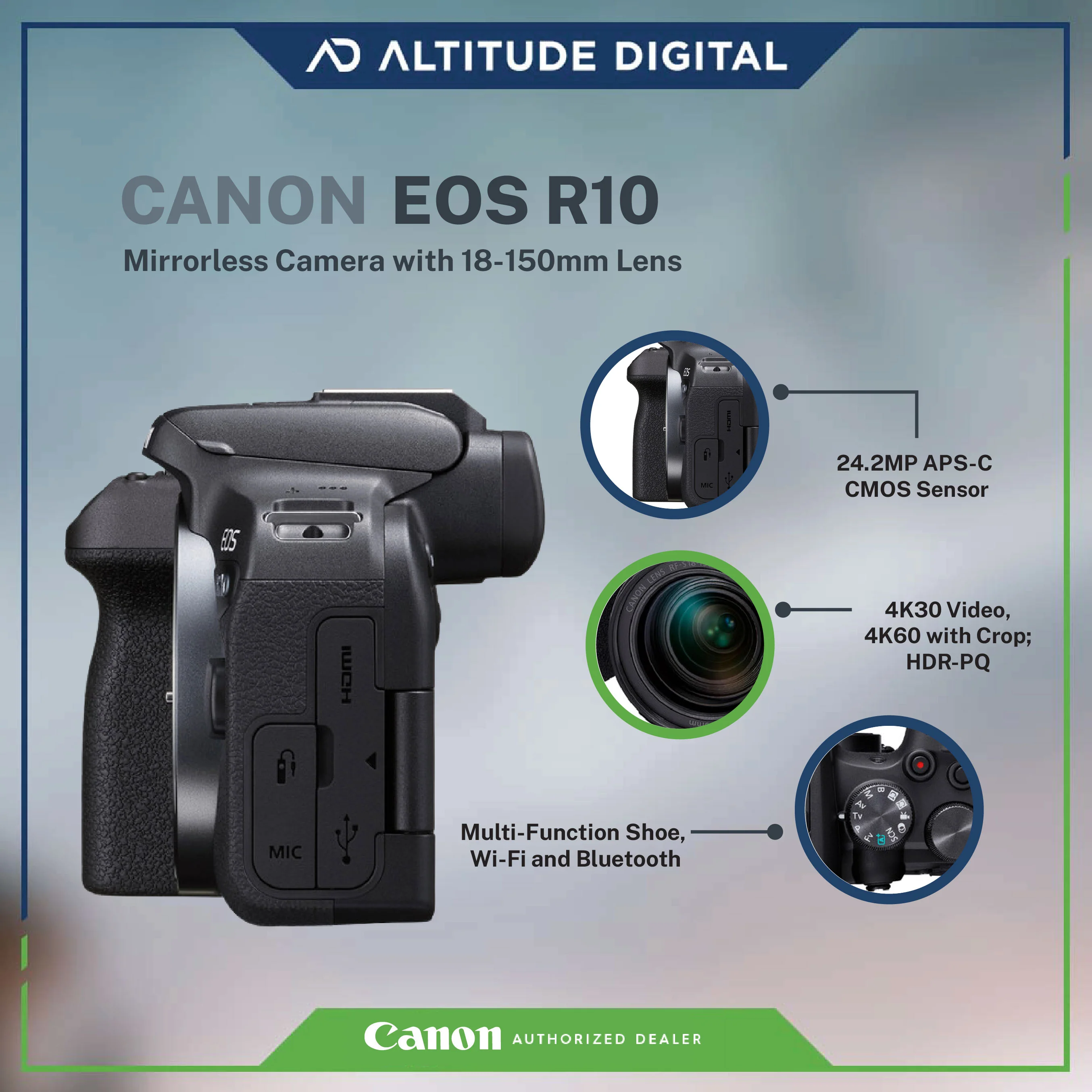 Canon EOS R10 Mirrorless Camera with 18-150mm Lens - Image 2