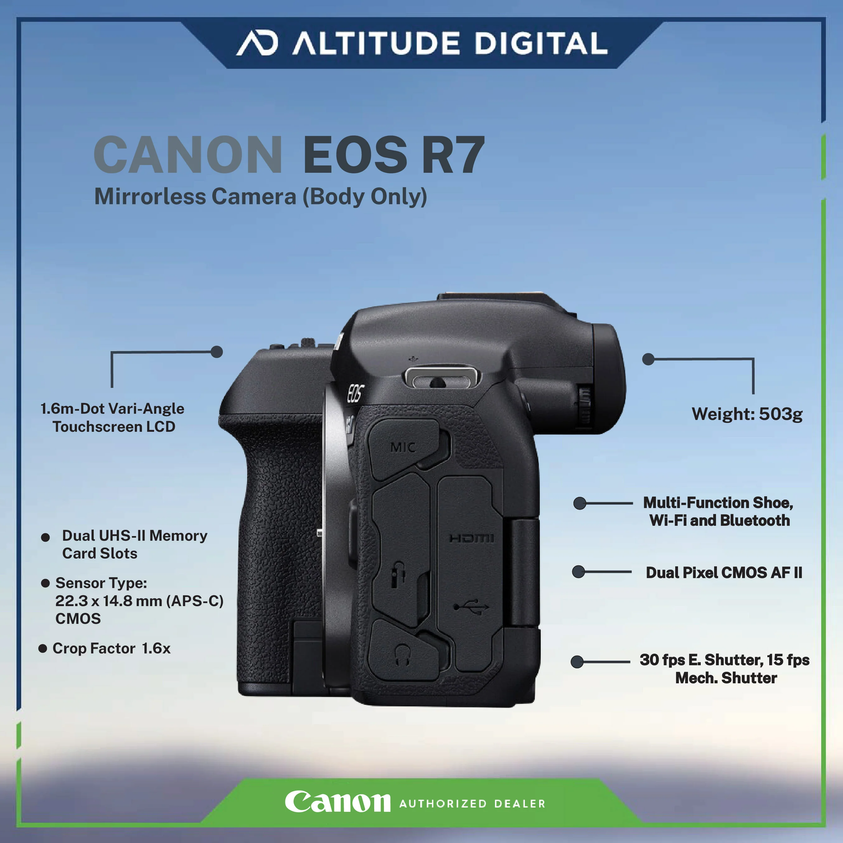 Canon EOS R7 Body Mirrorless Camera - Image 4
