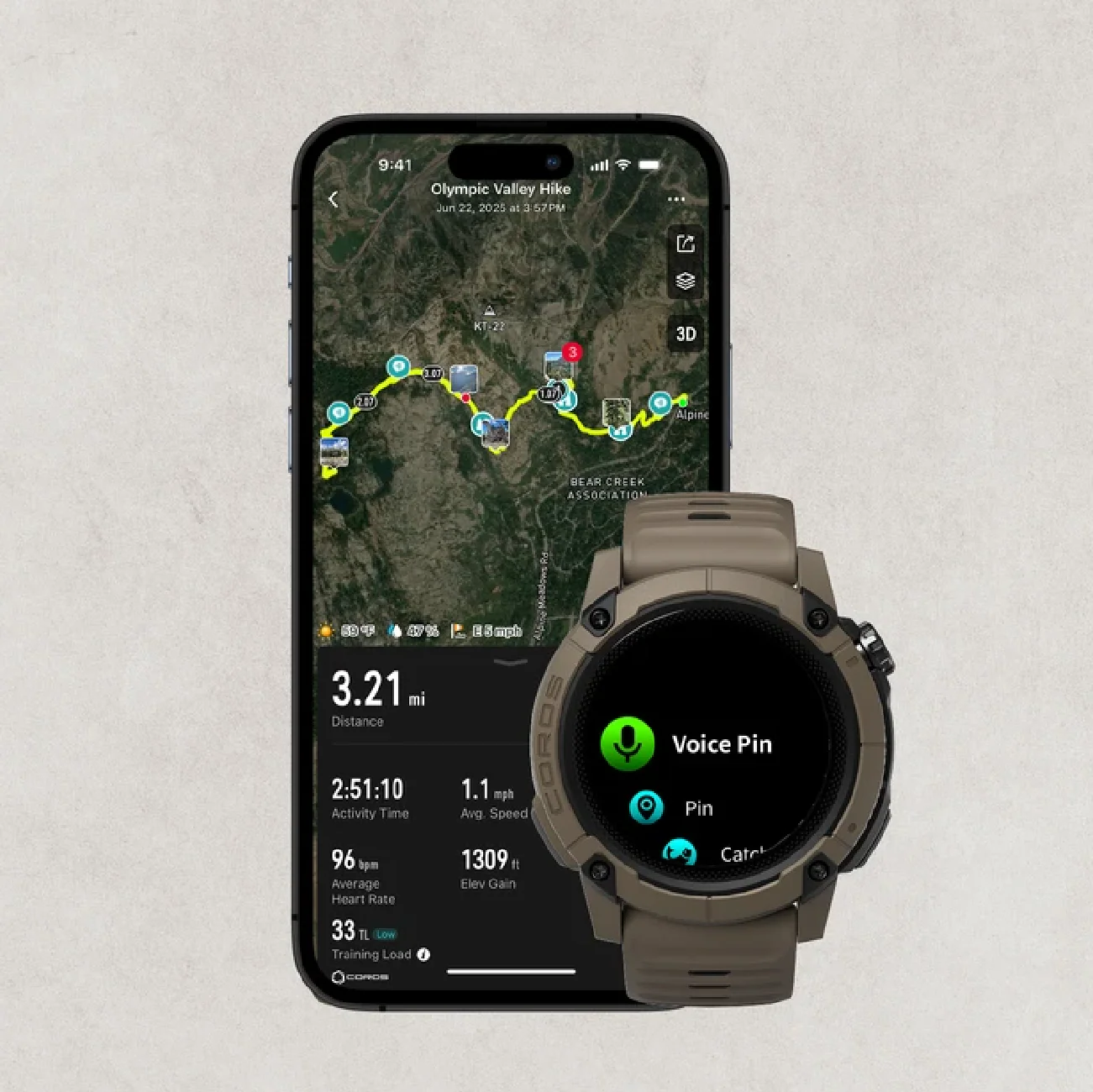 COROS NOMAD GPS Adventure Watch- Dark Grey - Image 3