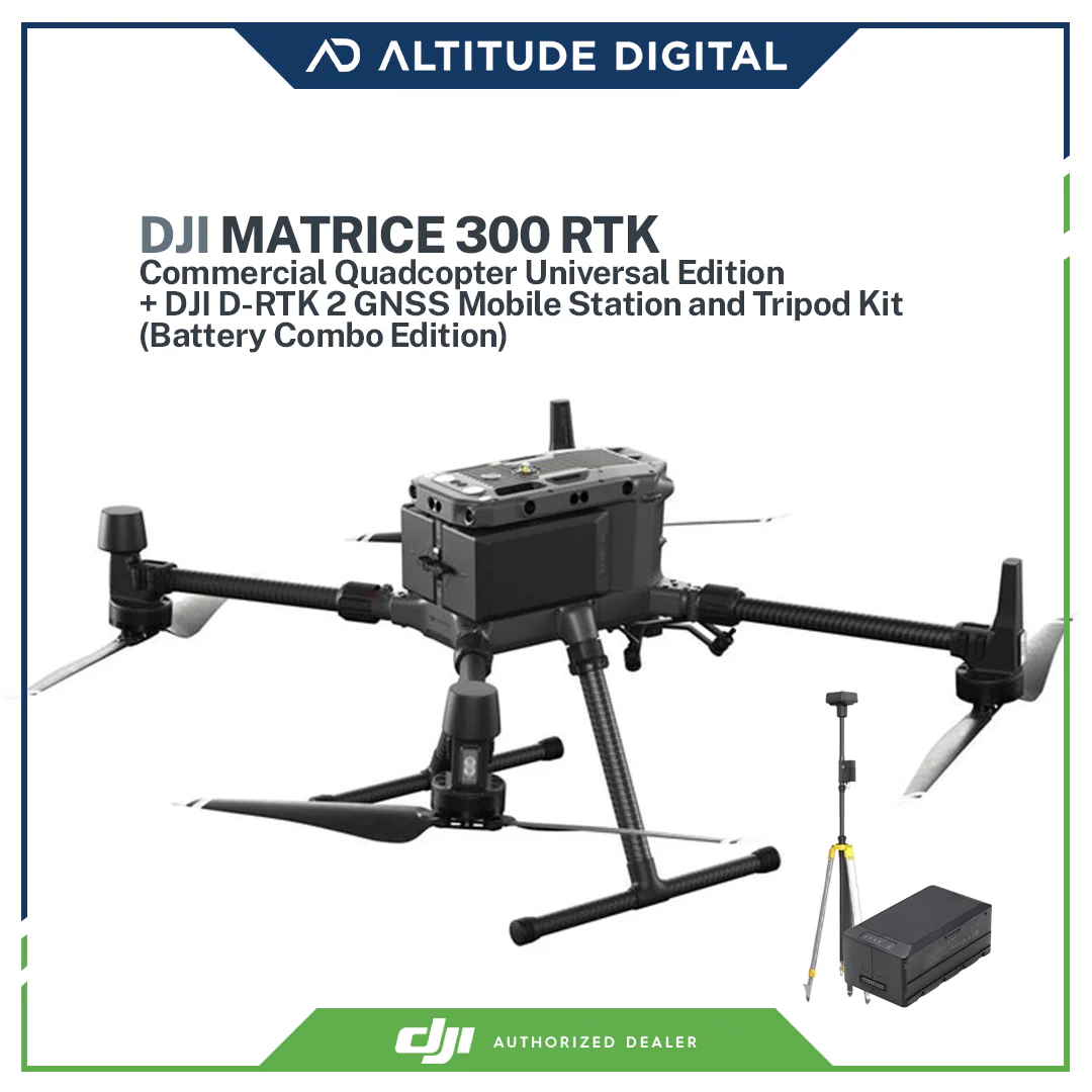 DJI Matrice 300 Commercial Quadcopter RTK Universal Edition (Battery Combo Edition) + DJI D-RTK 2 GNSS Mobile Station and Tripod Kit Drone - Image 2
