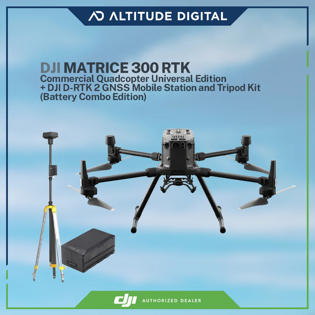 DJI Matrice 300 Commercial Quadcopter RTK Universal Edition (Battery Combo Edition) + DJI D-RTK 2 GNSS Mobile Station and Tripod Kit Drone - Image 3