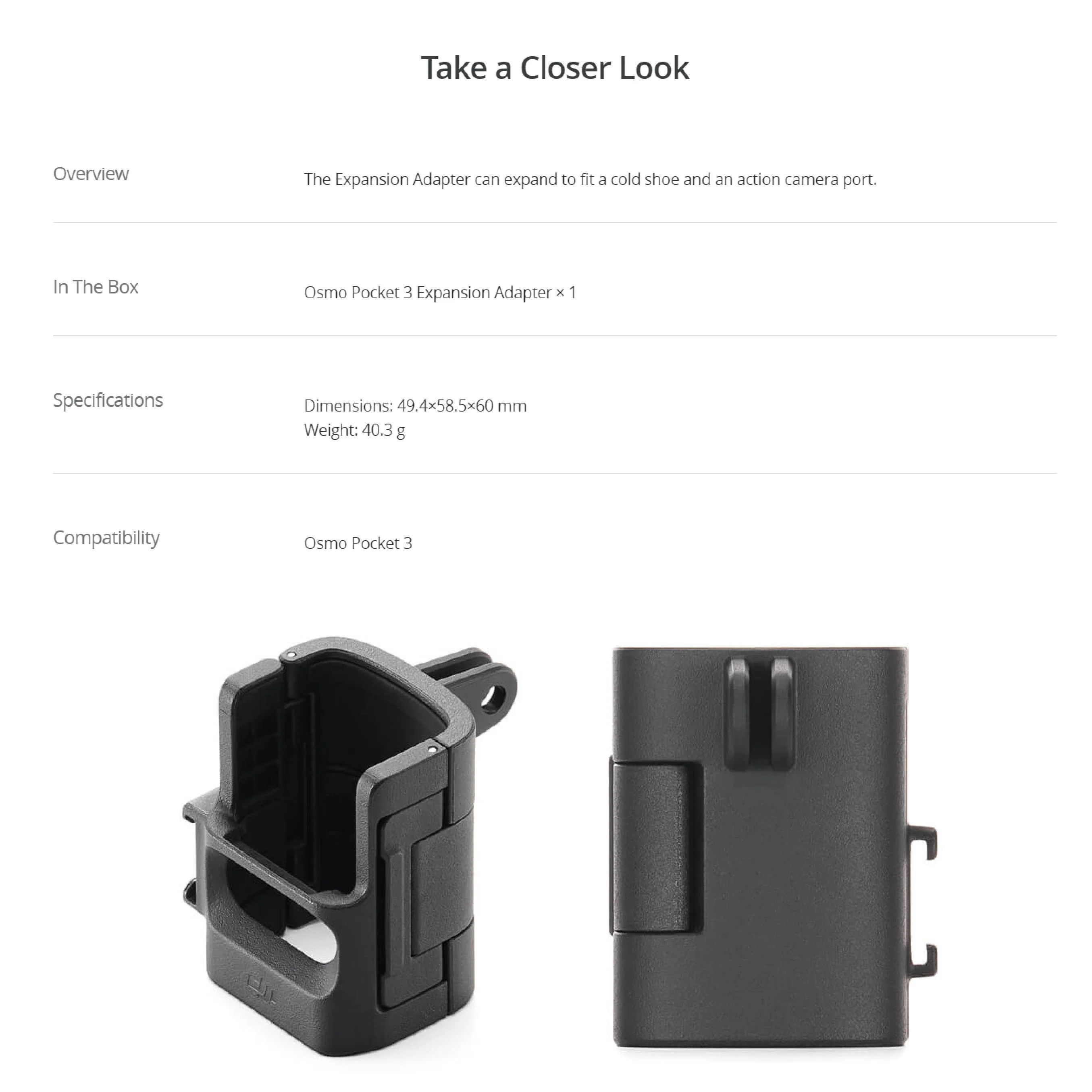 DJI Osmo Pocket 3 Expansion Adapter - Image 3