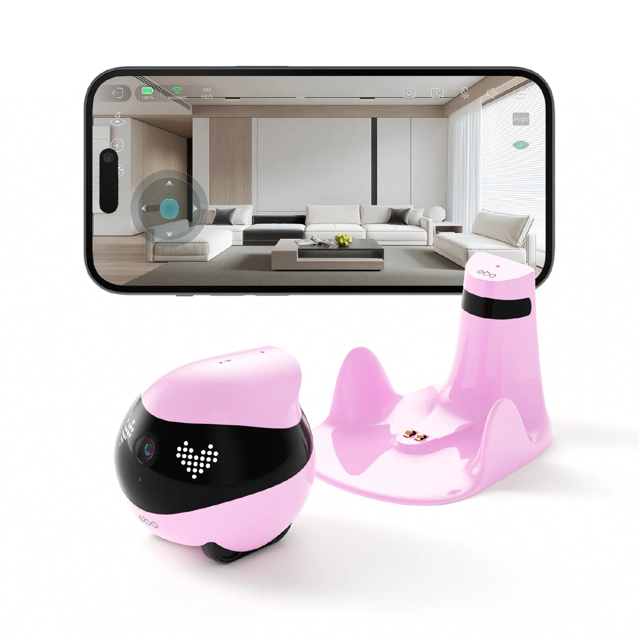 Enabot EBO Air 2  FamilyBot Robin Pink - Image 4