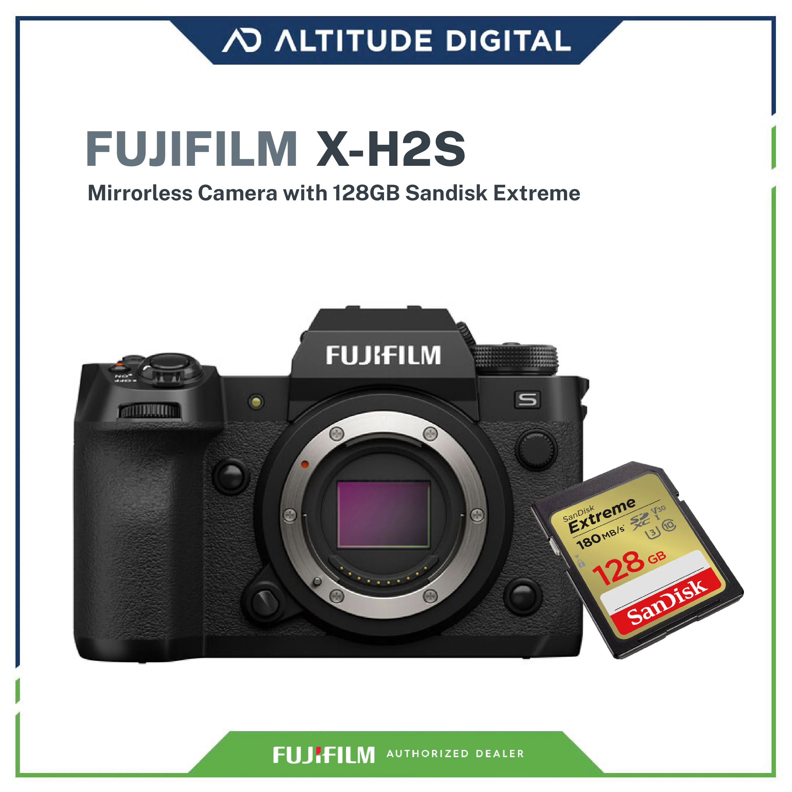 FUJIFILM X-H2S Mirrorless Camera with Sandisk Extreme SD 128GB - Image 2