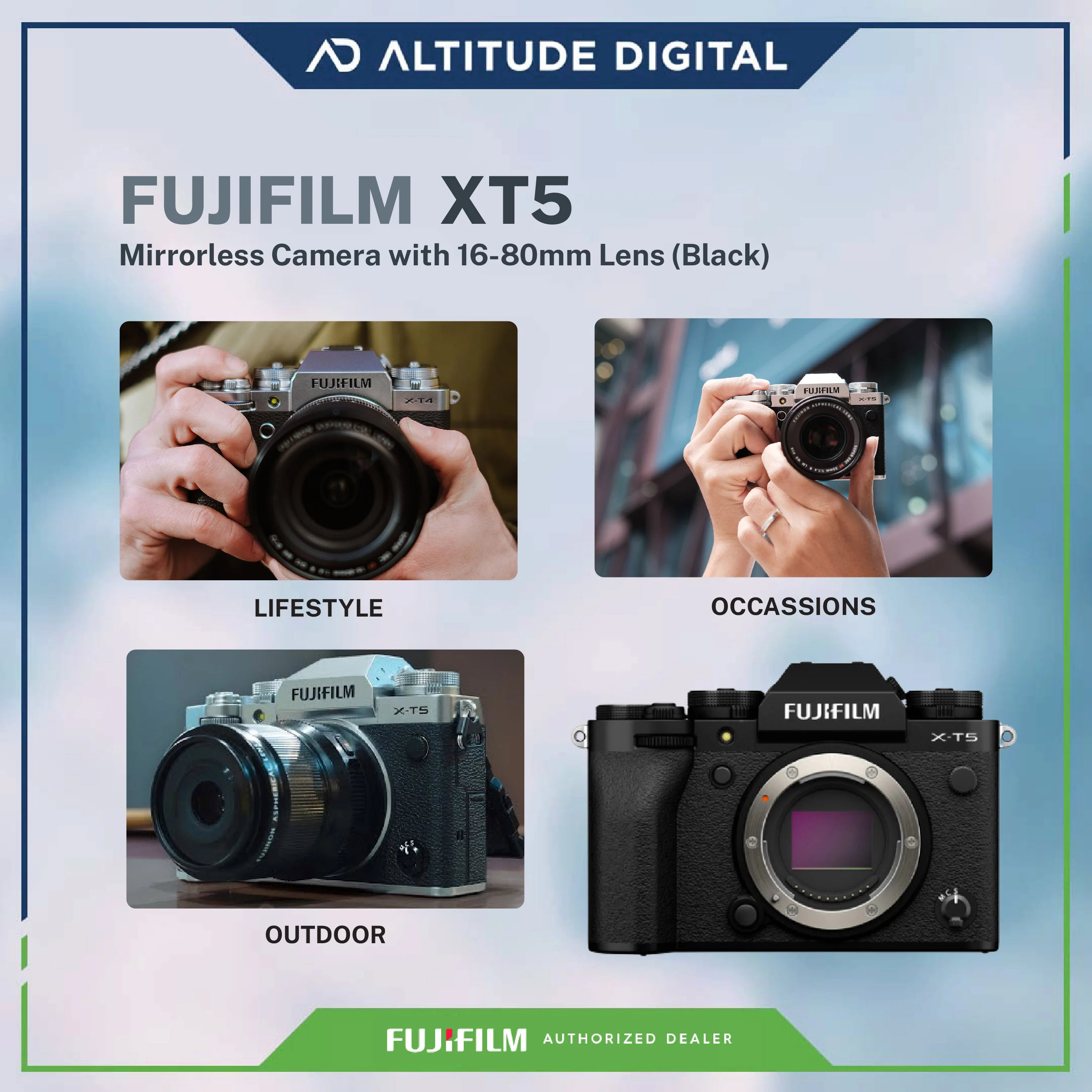 FUJIFILM X-T5 Mirrorless Camera with 16-80mm Lens (Black) - Image 8