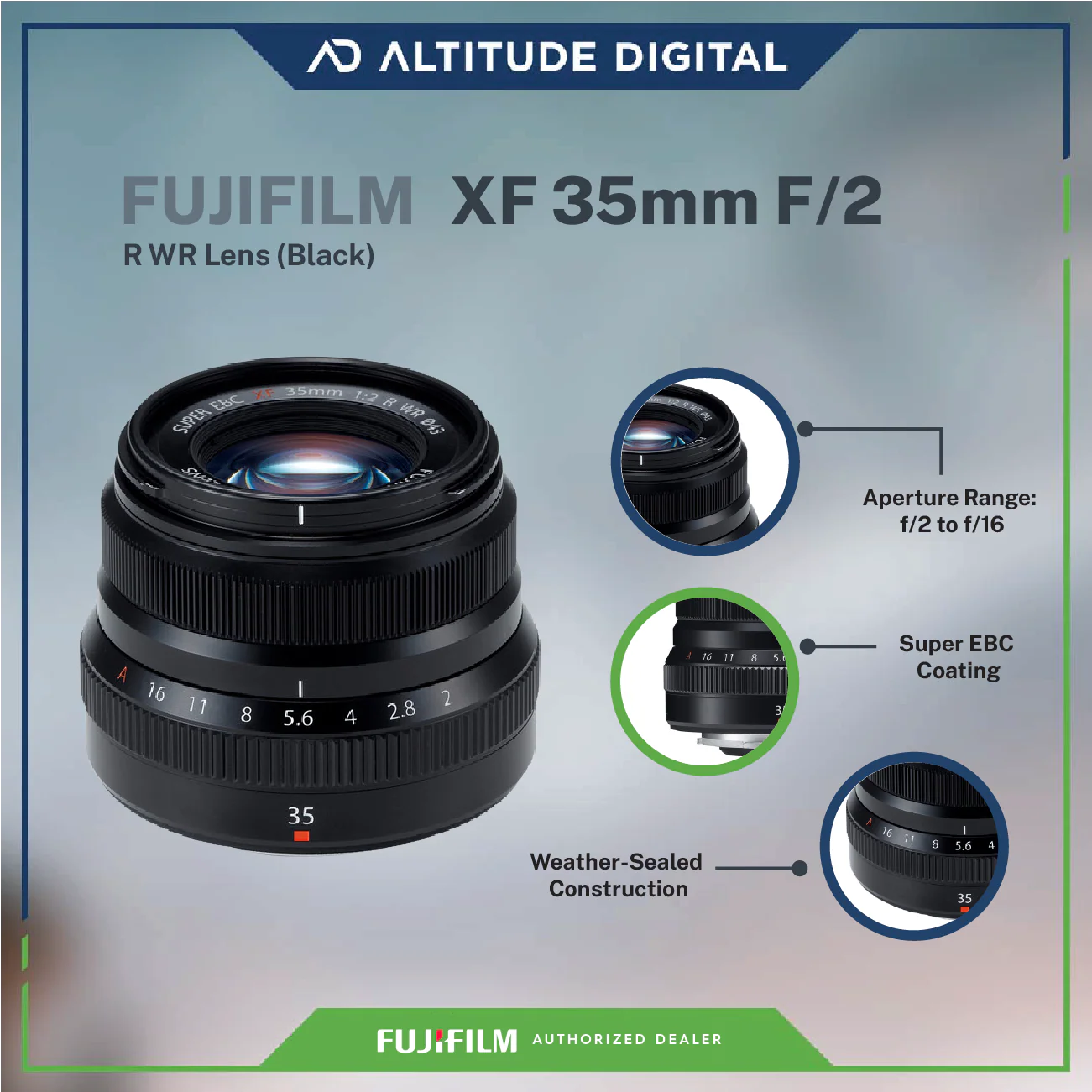 FUJIFILM XF35 F2 R WR - Black - Image 6