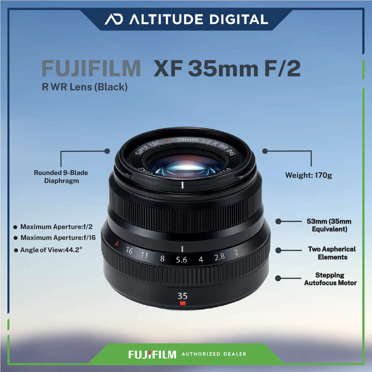 FUJIFILM XF35 F2 R WR - Black - Image 7