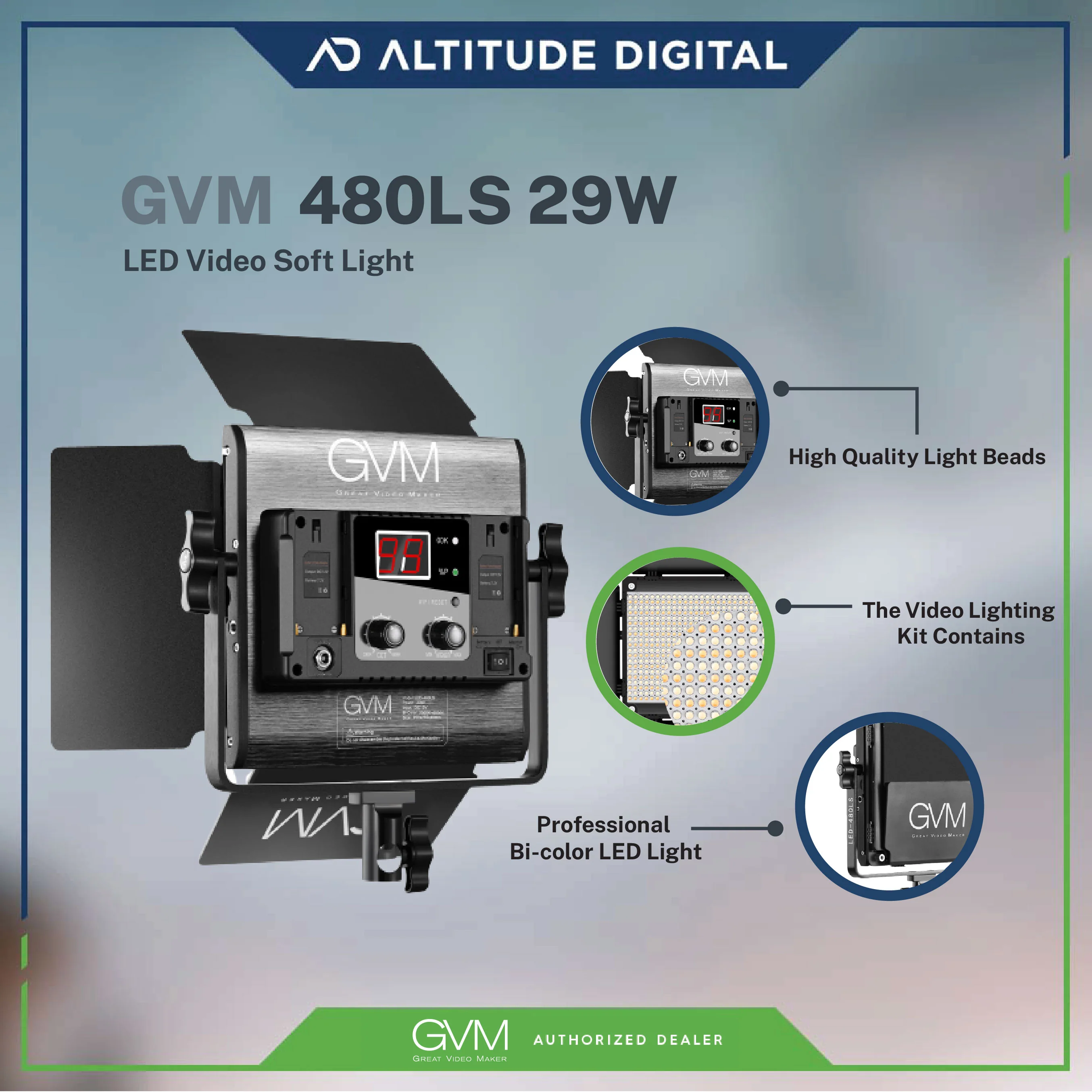 GVM 480LS 29W Bi-Color LED Panel - Image 6