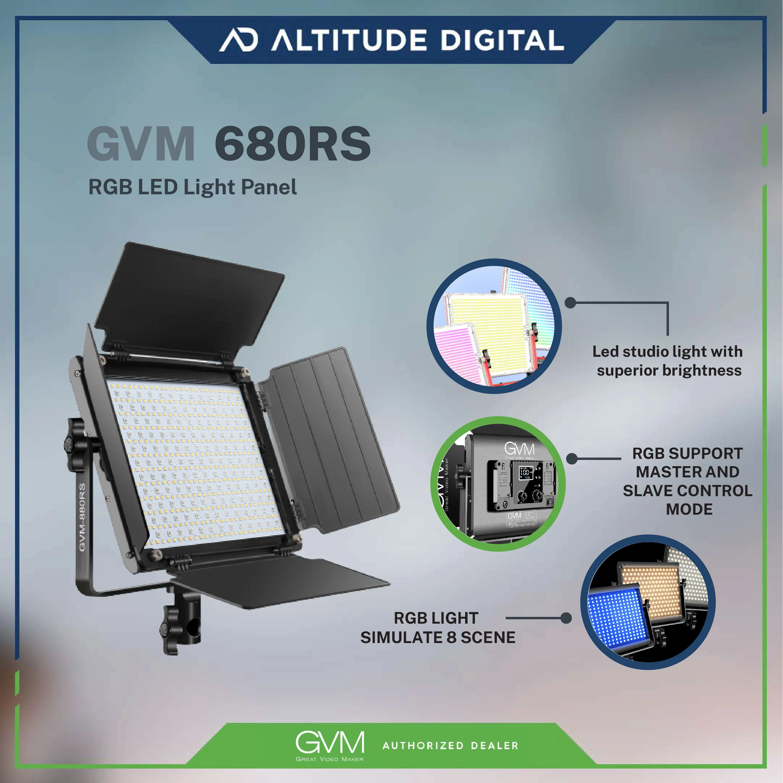 GVM 680RS 50W RGB LED Studio Video Light - Image 6