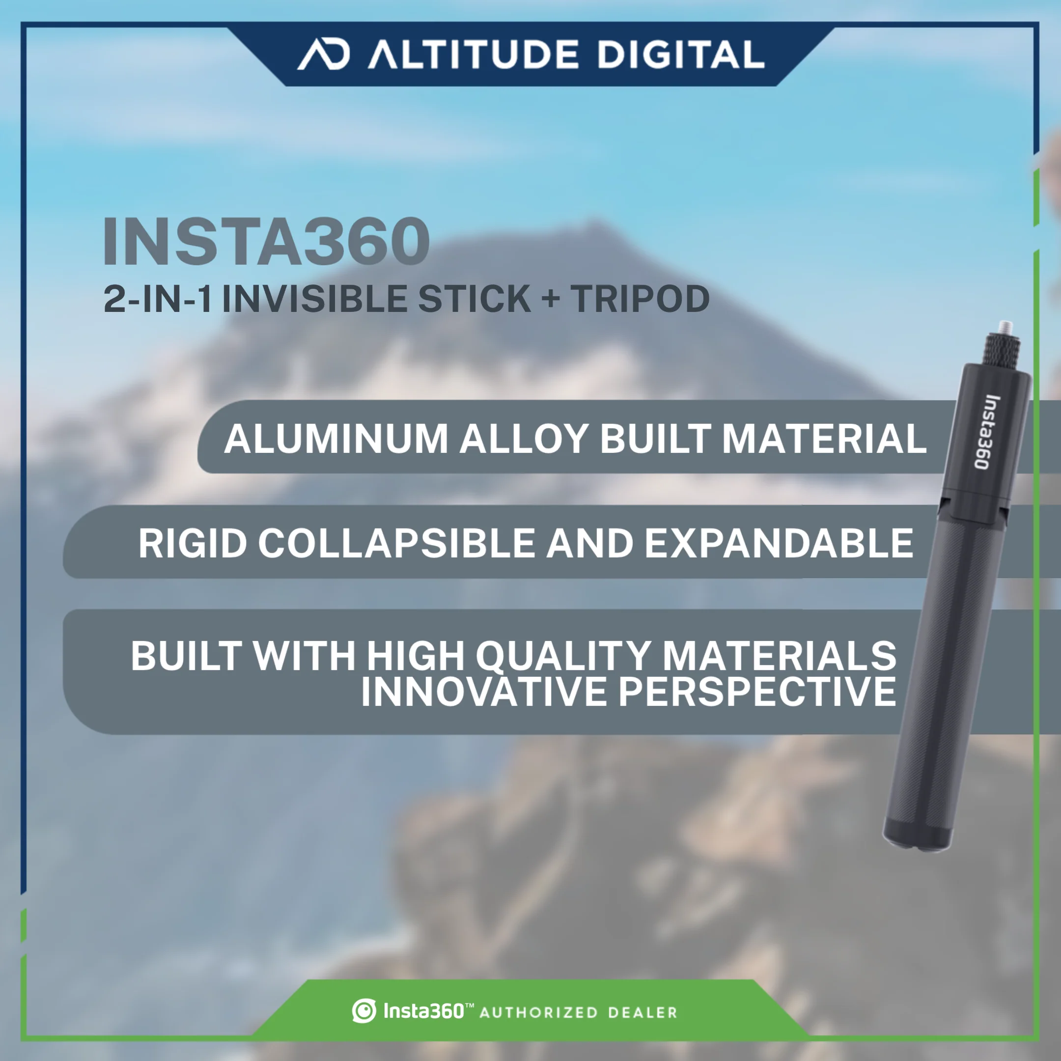 Insta360 2-in-1 Invisible Selfie Stick + Tripod - Image 4