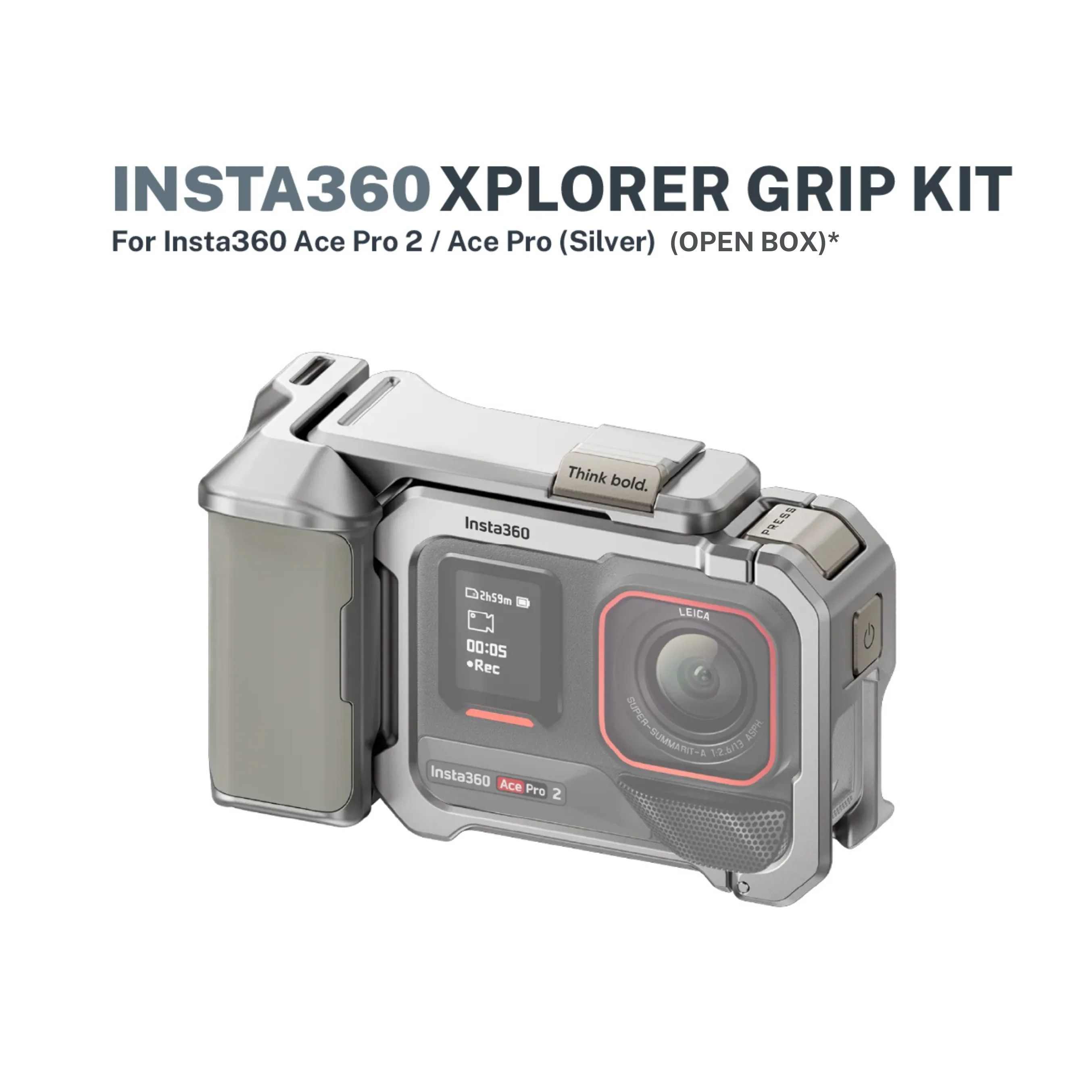 Insta360 Ace Pro 2/Ace Pro Xplorer Grip Kit Silver (Open Box)