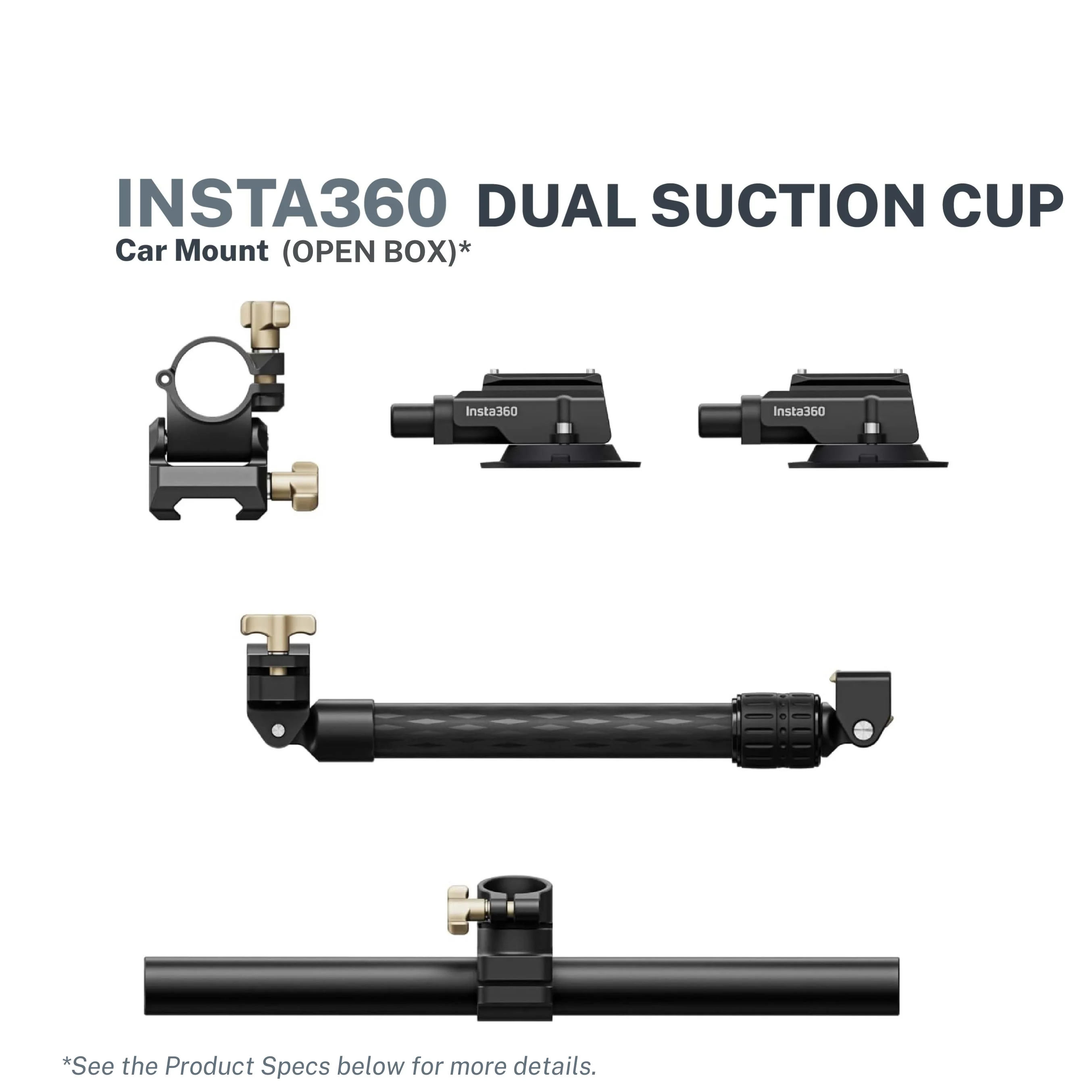 Insta360 Dual Suction Cup Car Mount (Open Box)