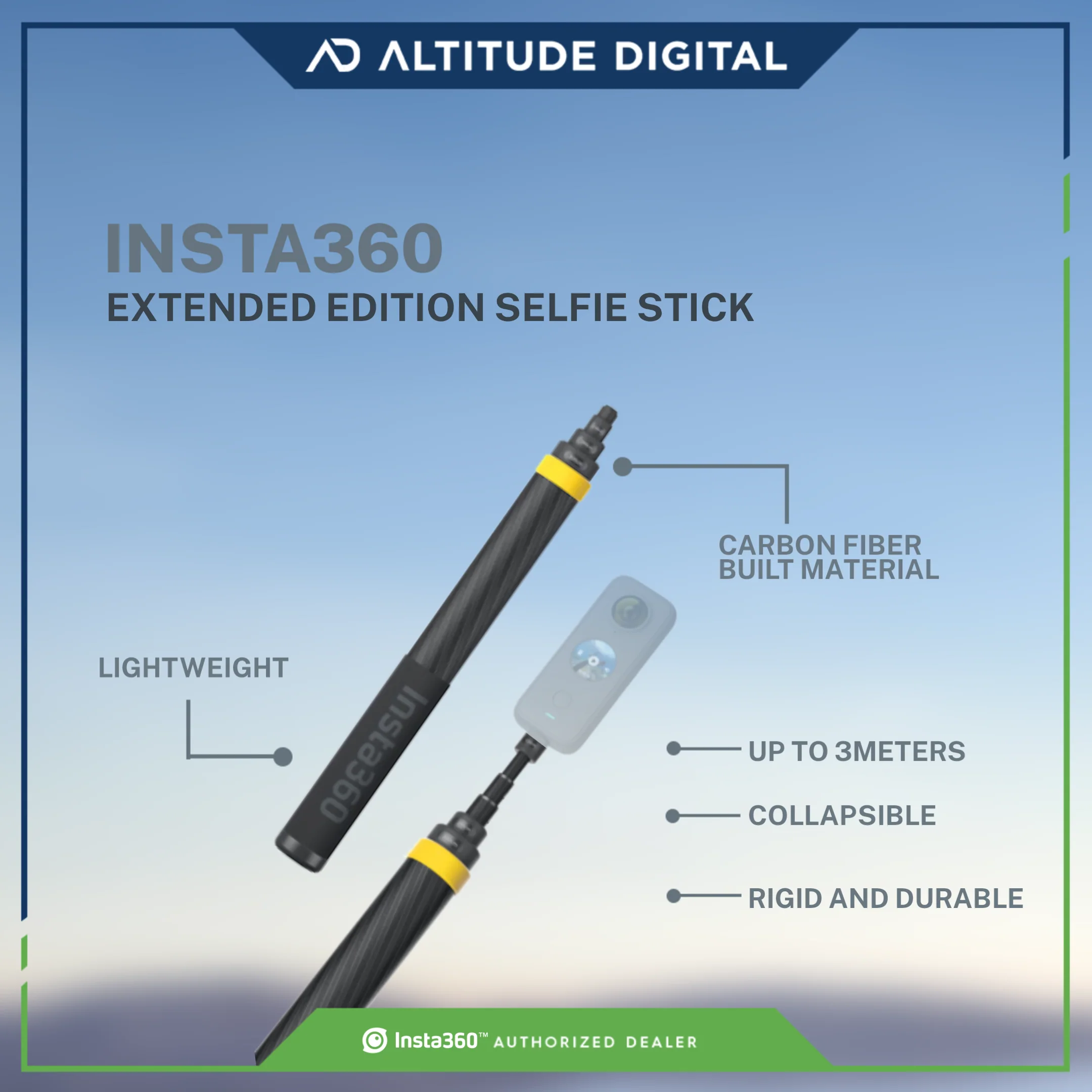 Insta360 Extended Edition Selfie Stick (New Version) - Image 3