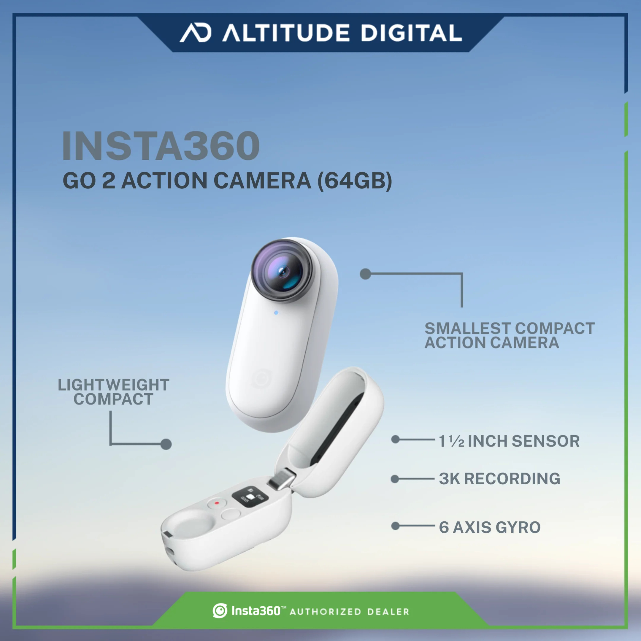 Insta360 GO 2 Action Camera (64GB) w/ FREE GO 2 lens guard - Image 3