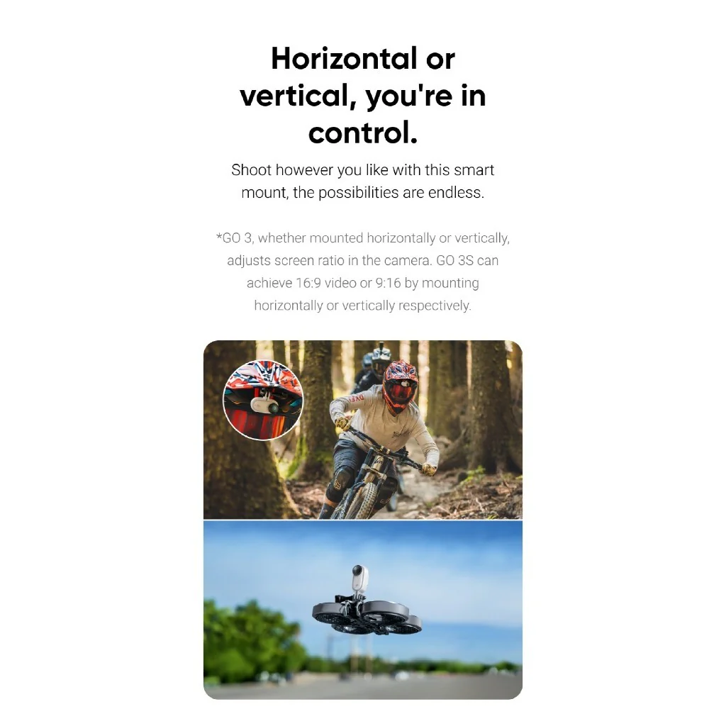 Insta360 GO 3/ GO 3S Vertical & Horizontal Action Mount Set - Image 2