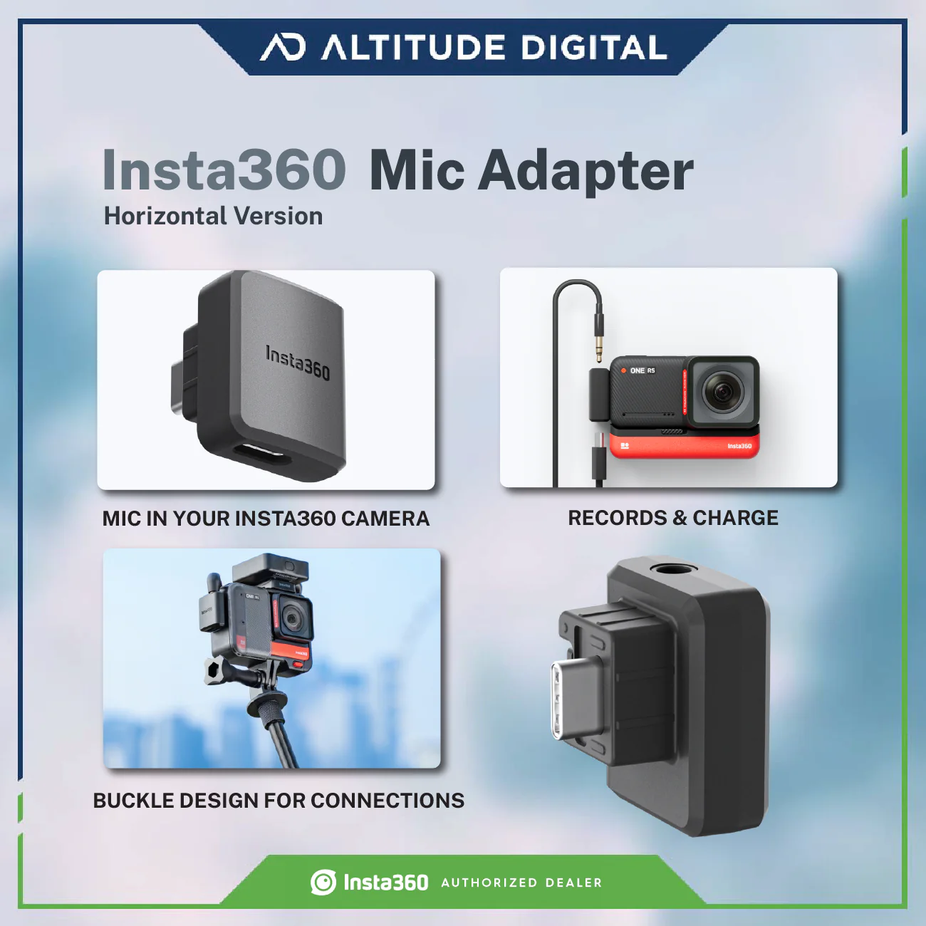Insta360 ONE RS Mic Adapter (Horizontal Version) - Image 7