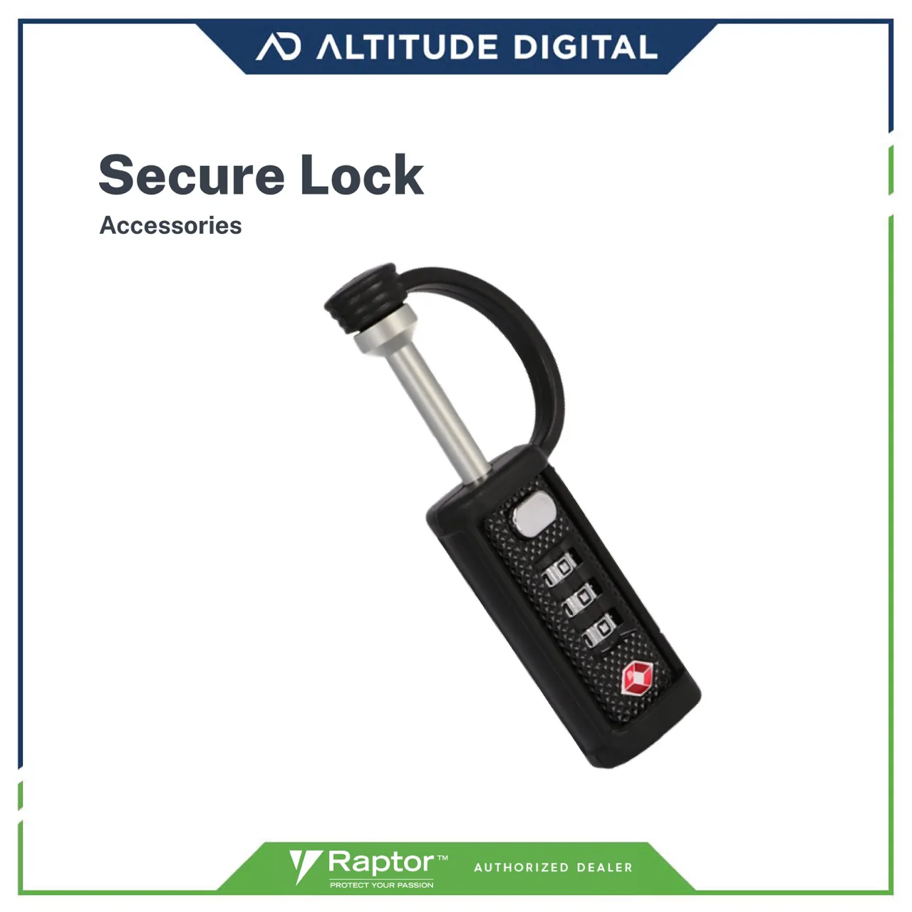 Raptor Case Accessory Secure Lock (Black) - Image 3