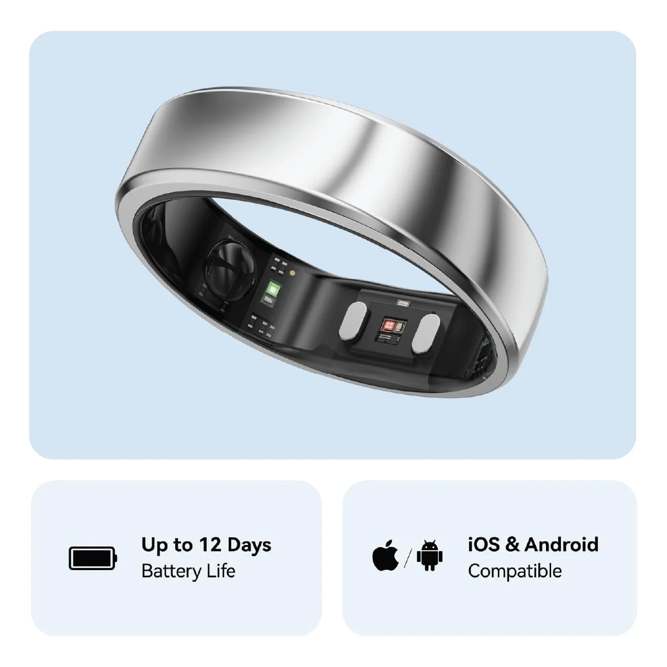 RingConn Smart Ring Gen 2 Future Silver - Image 4