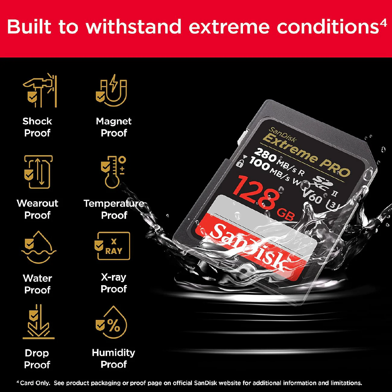 SanDisk Extreme Pro 128GB UHS-II SDXC Memory Card - Image 5