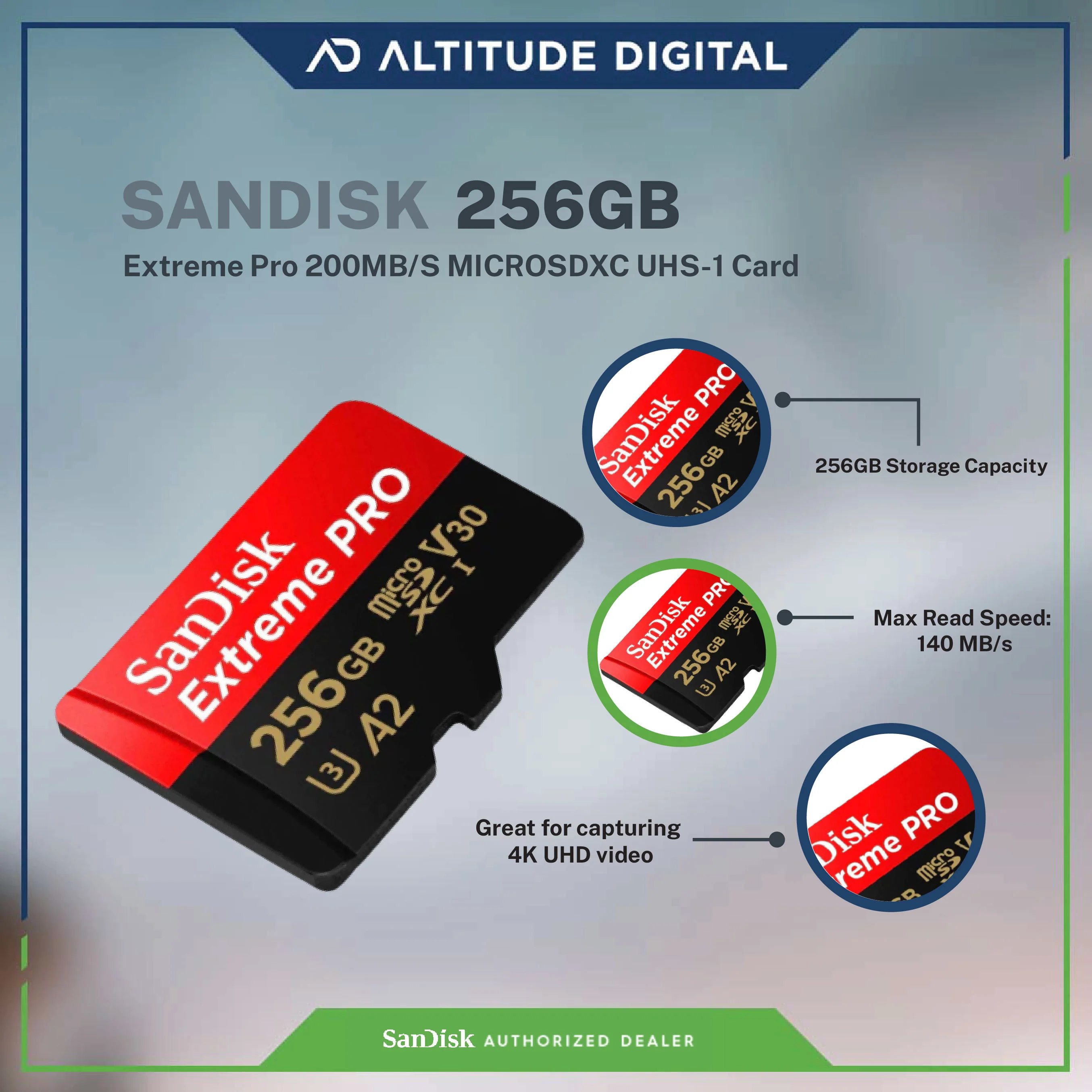 SanDisk Extreme Pro microSDXC, SQXCD 256GB - Image 3