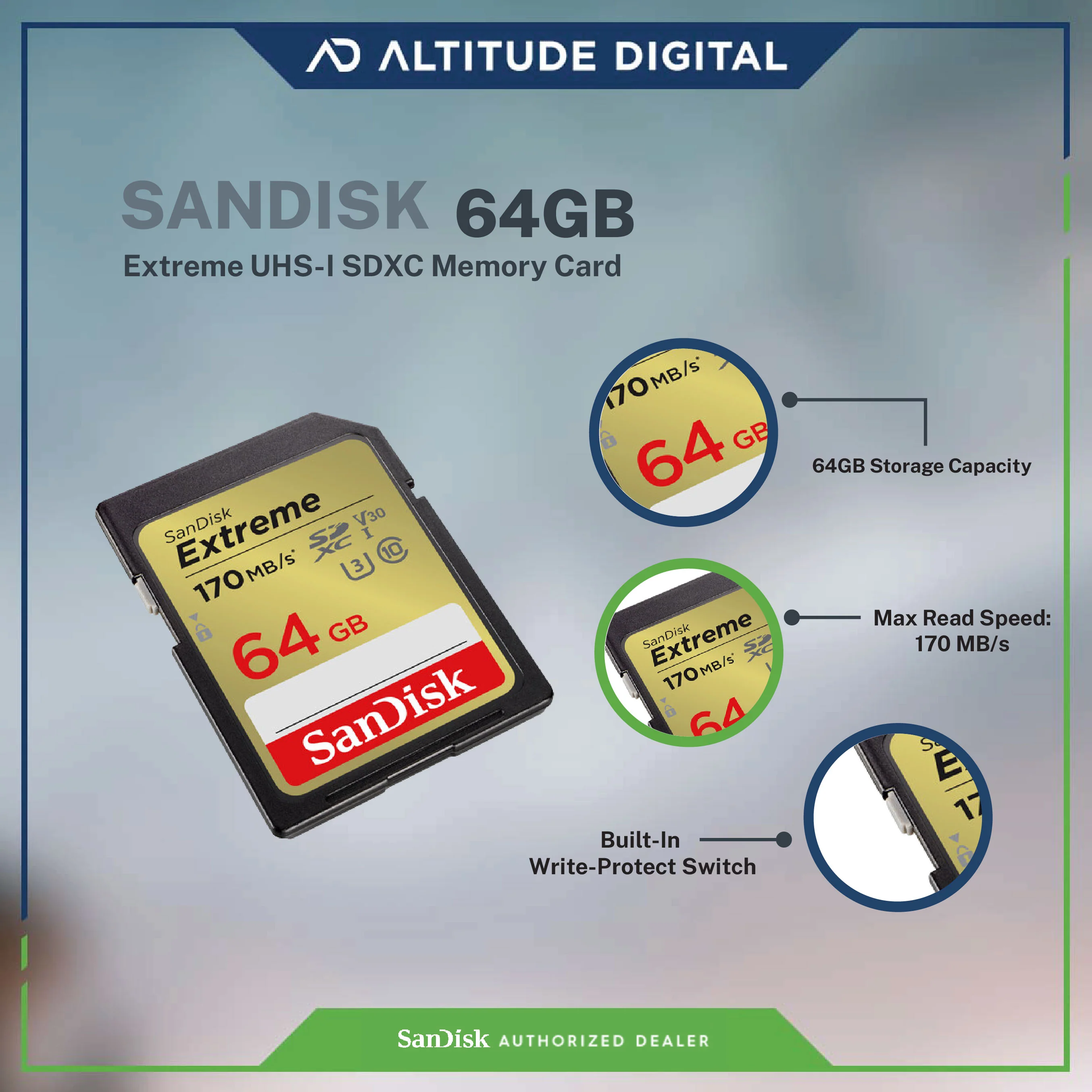 SanDisk Extreme SDXC, SDXV2 64GB - Image 4