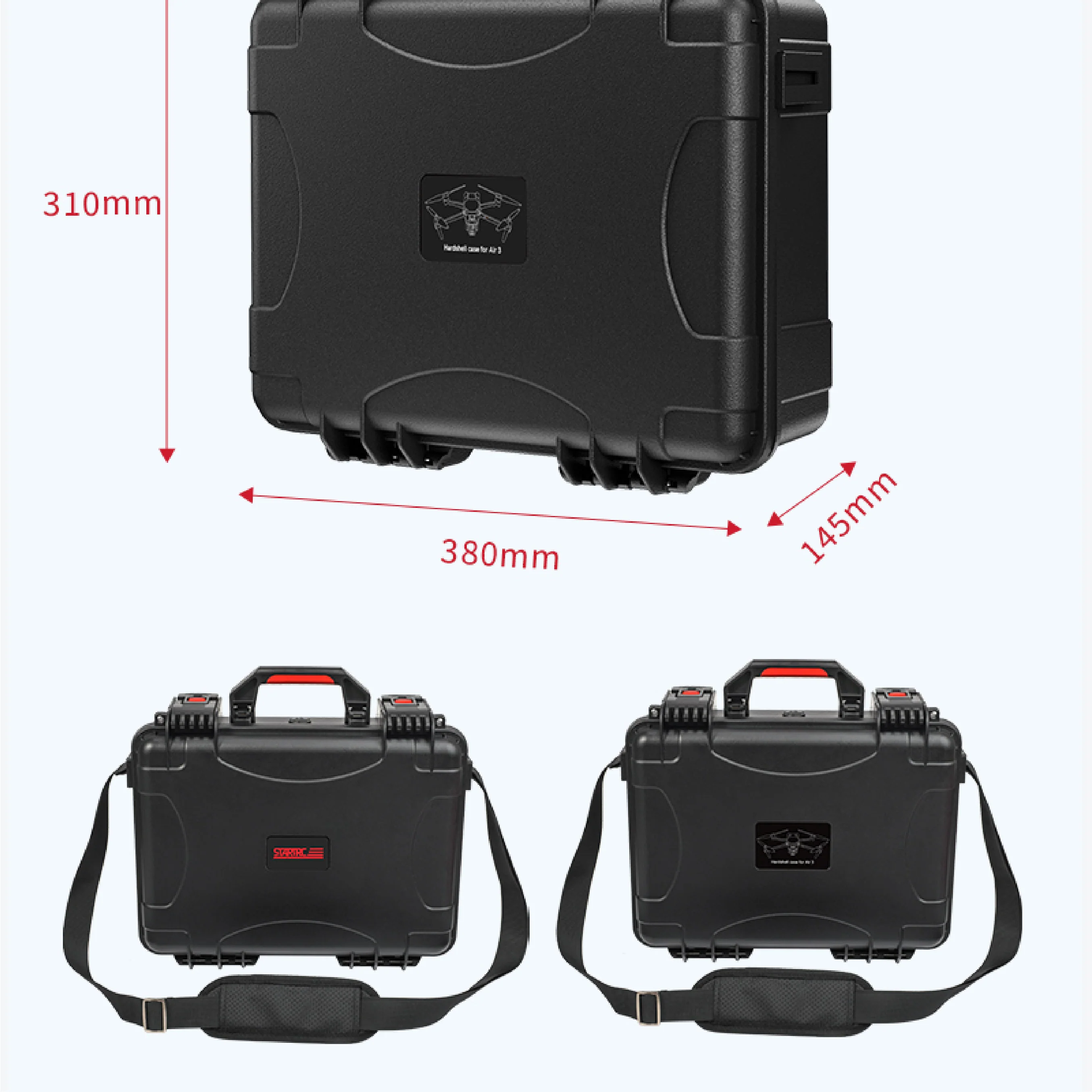 STARTRC Hard Case for DJI Air 3 compatible DJI RC-N2/DJI RC 2 (Fly more combo) - Image 3