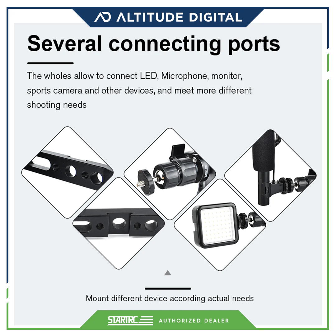 STARTRC Pot handle+1/4"adapter plate multi-function kit for DJI RS 2/RSC 2 - Image 7