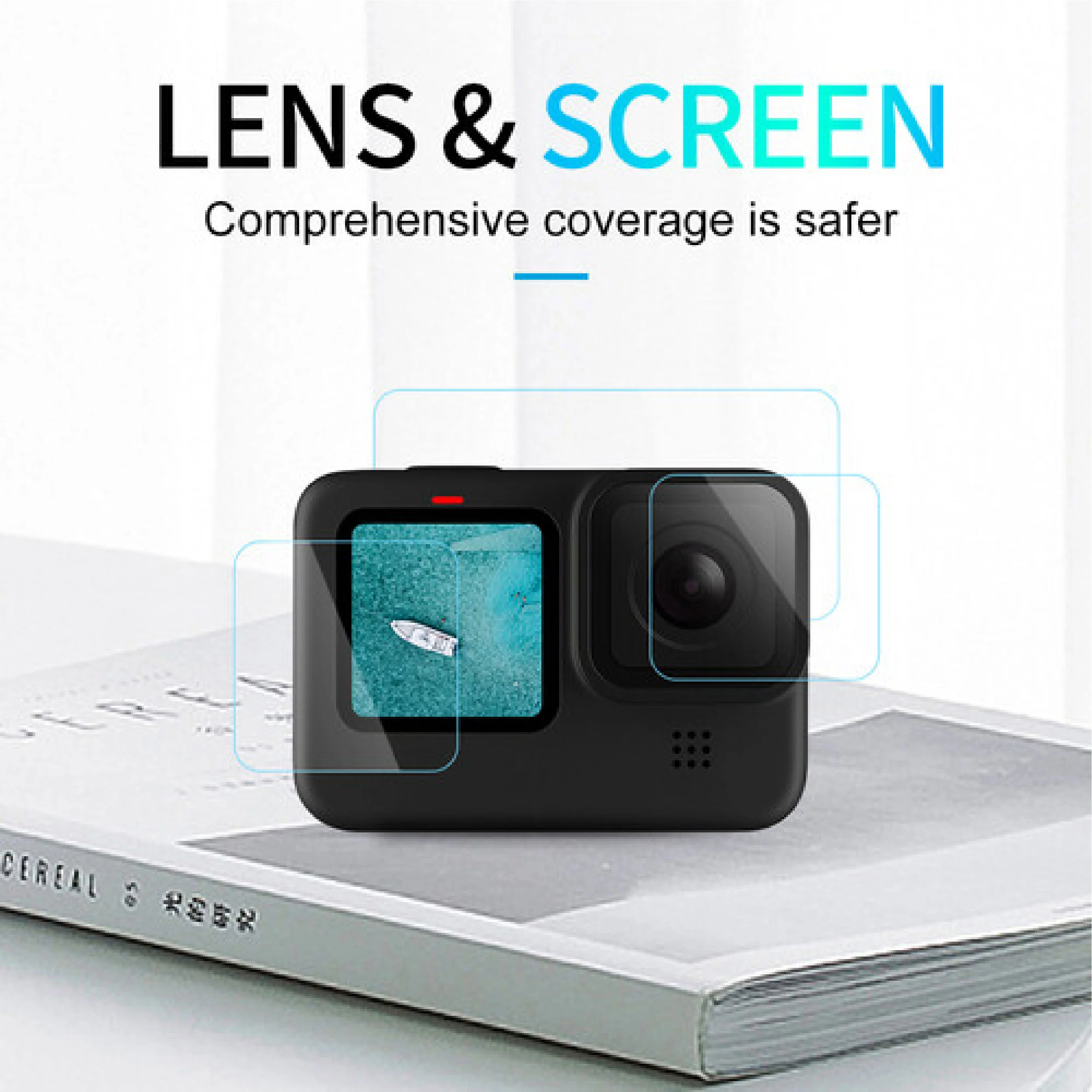 Telesin Tempered Glass Film for GoPro Hero 11/10/9 - Image 2