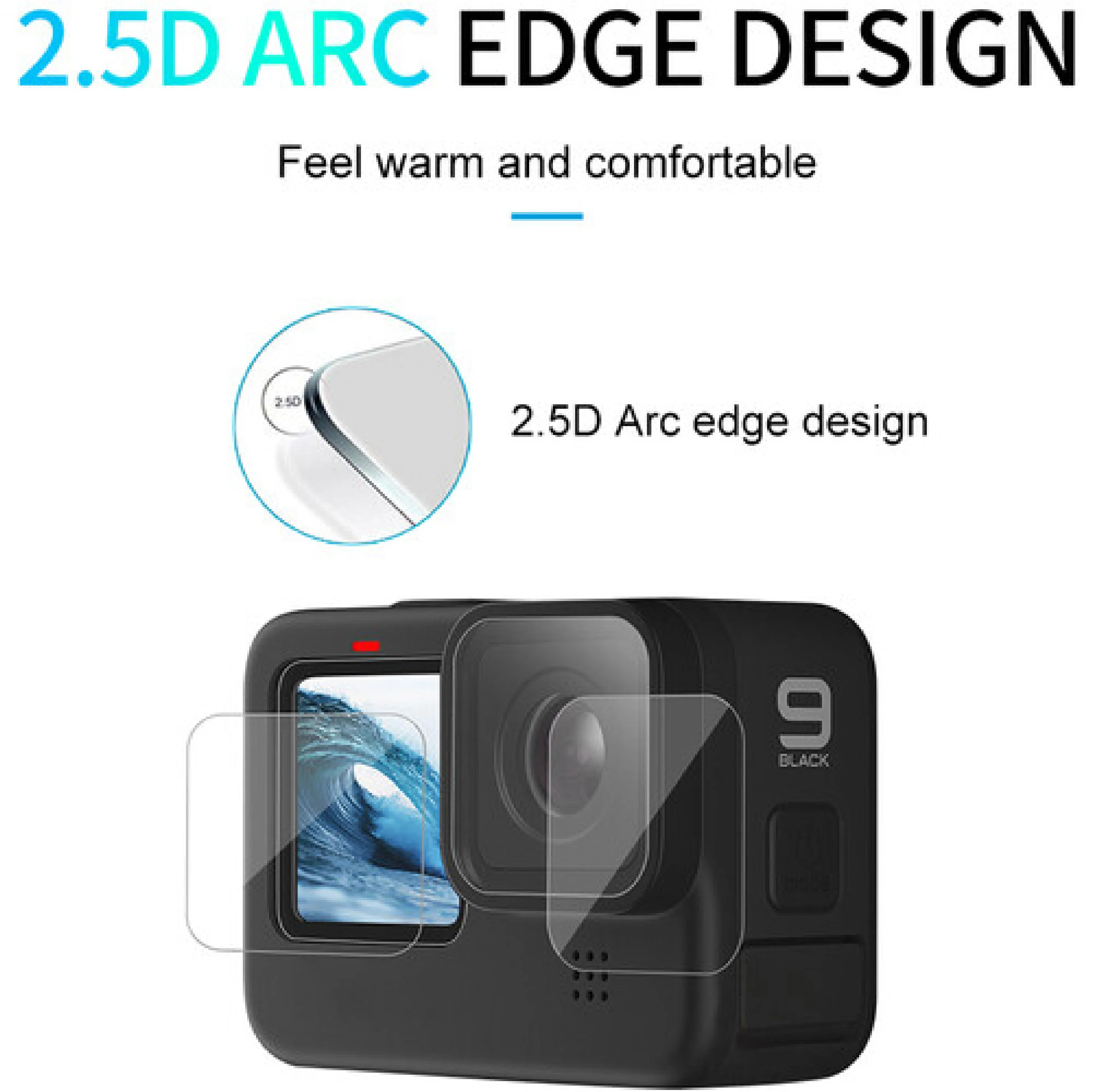 Telesin Tempered Glass Film for GoPro Hero 11/10/9 - Image 3