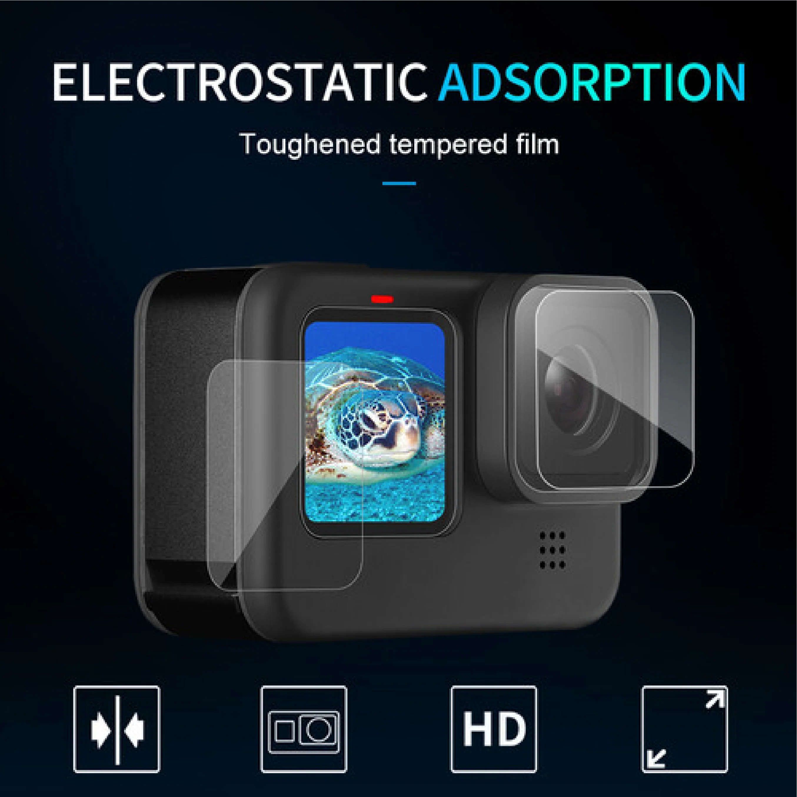 Telesin Tempered Glass Film for GoPro Hero 11/10/9 - Image 4