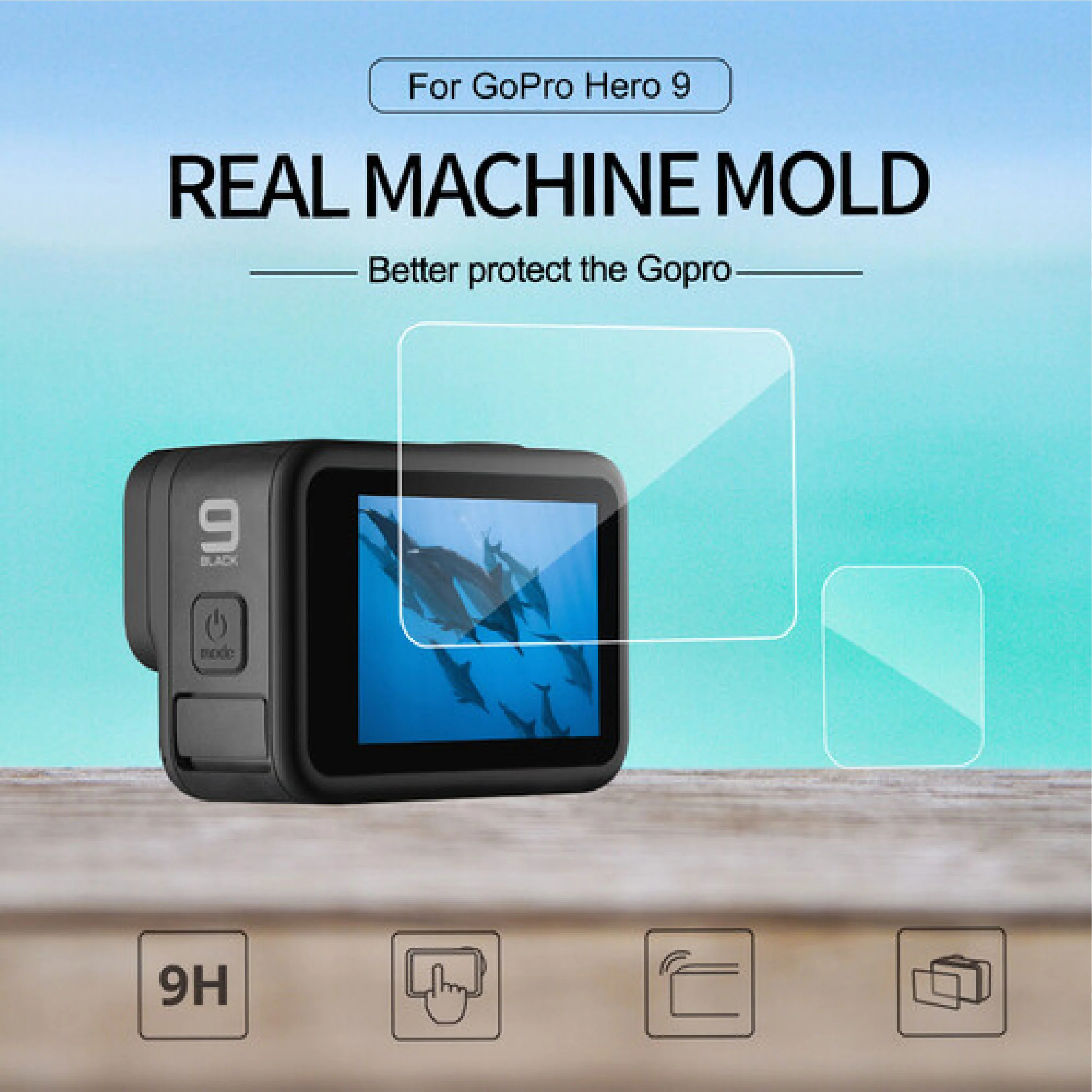 Telesin Tempered Glass Film for GoPro Hero 11/10/9 - Image 5