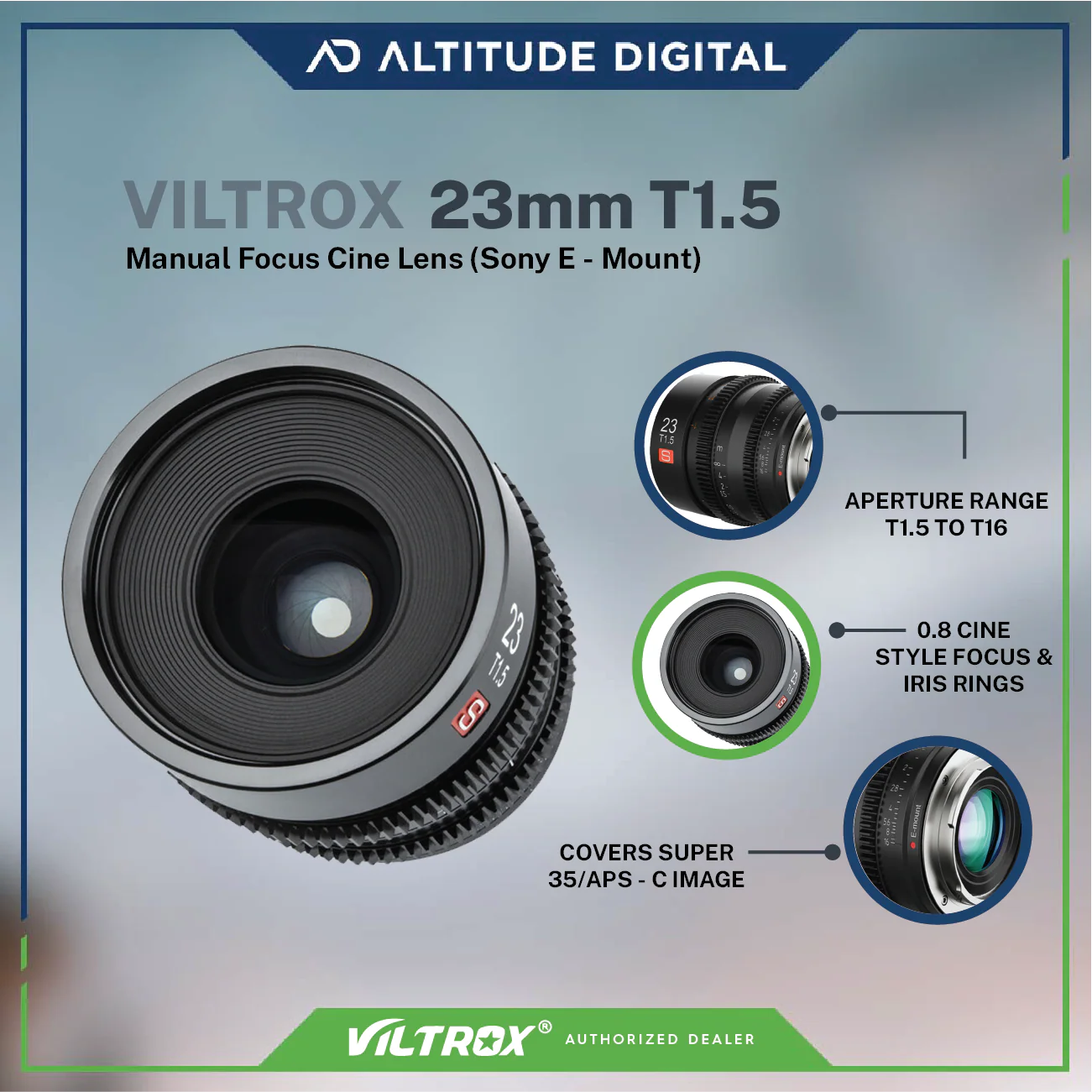 Viltrox 23mm T1.5 Manual Focus Cine Lens - E-mount - Image 6
