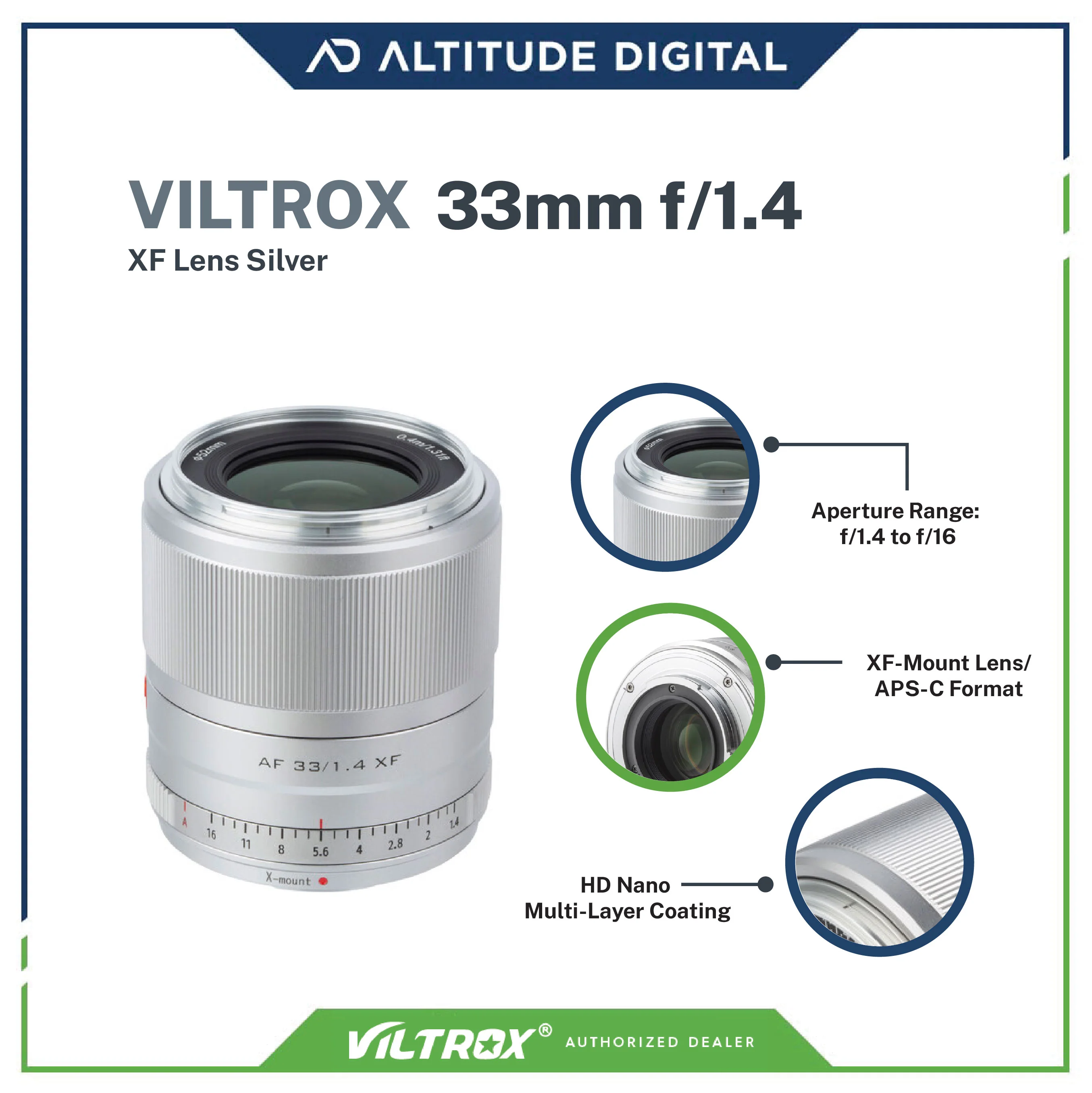 Viltrox AF 33/1.4 Fujifilm X - Silver - Image 6