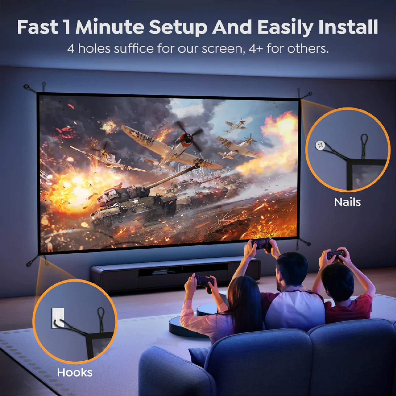 Yaber 100" Projector Screen  - YS-100F - Image 4