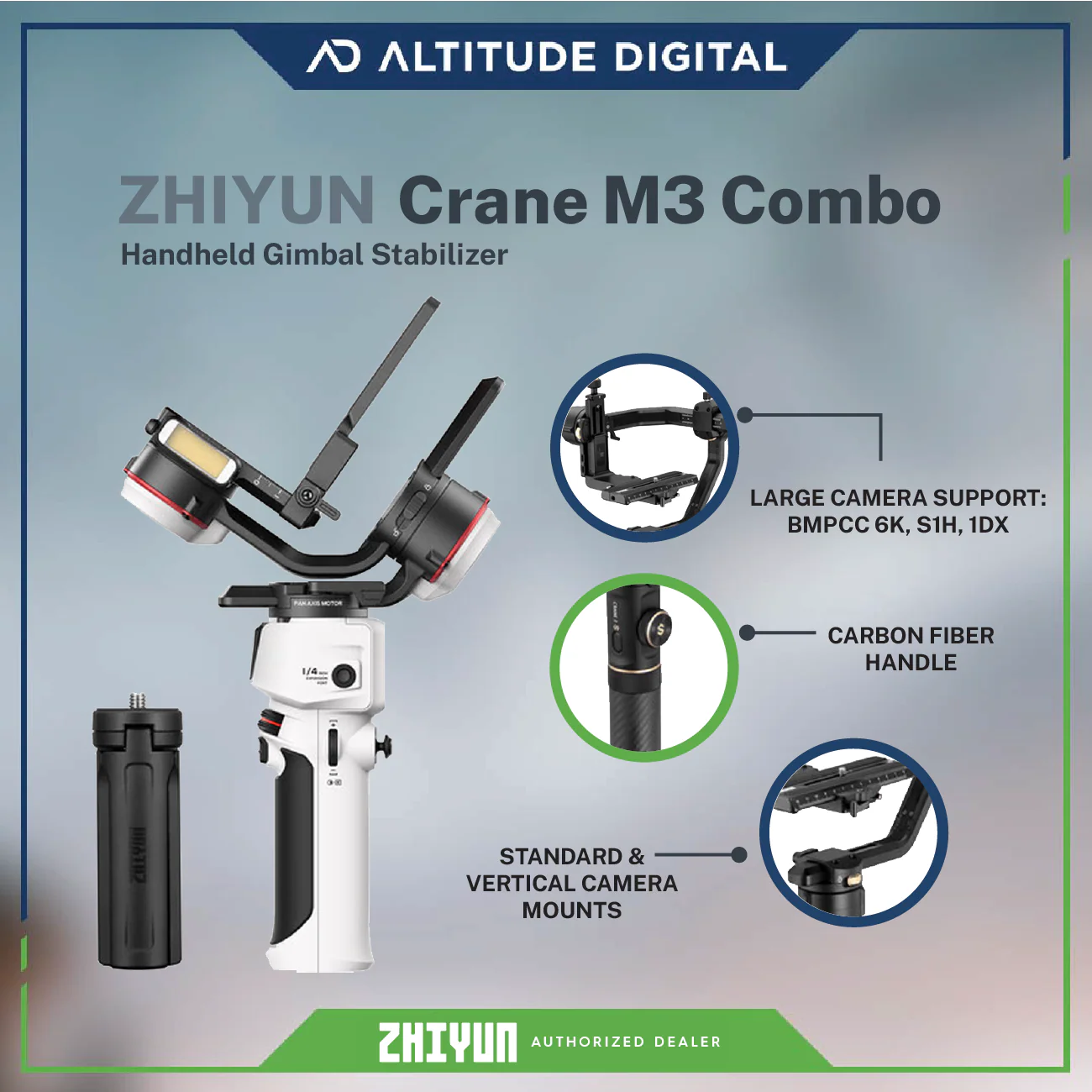 Zhiyun-Tech CRANE-M3 3-Axis Handheld Gimbal Stabilizer (Combo Kit) - Image 6